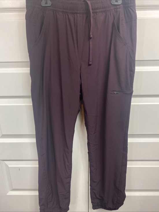 Eddie Bauer Pants - Eddie Bauer Eggplant Purple/Purple Black Plaid Fleece Lined 5 Pocket 3 Zip 10